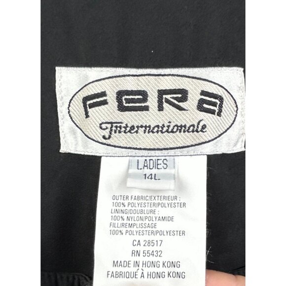 Fera Internationale Ski Bib Pants Womens 14L Black Made in Hong Kong Vintage - Picture 3 of 12